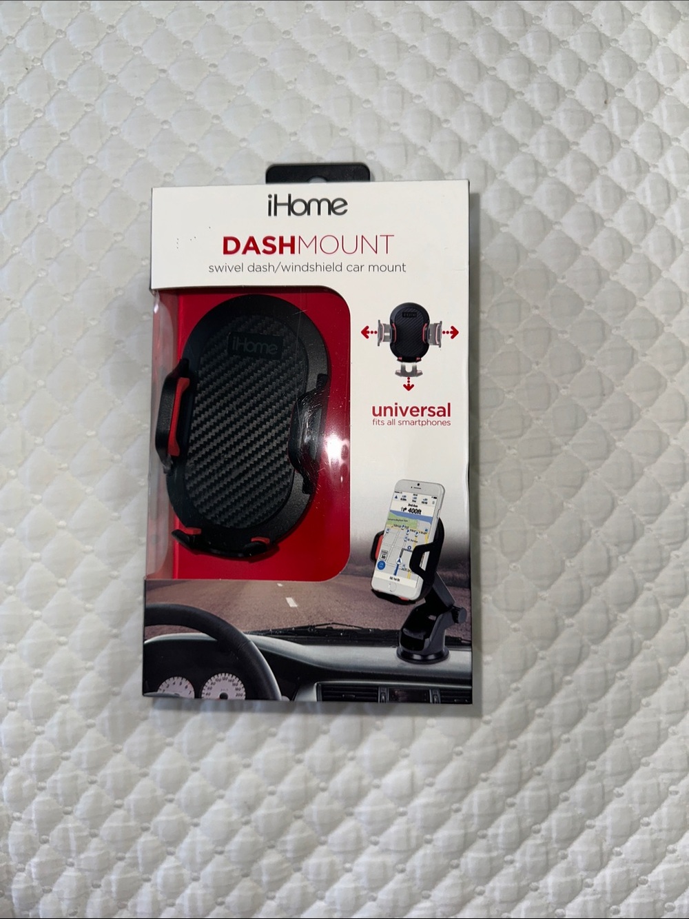 2/$6 iHome Black and Red Dash/Windshield Phone Mount
